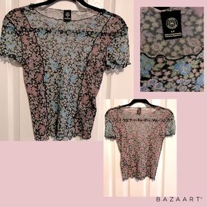 Mesh floral top